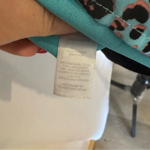 Socialite Y2K Cheetah Print Spaghetti Strap Women’s Cami Pink And Teal Sz S - Picture 5 of 5